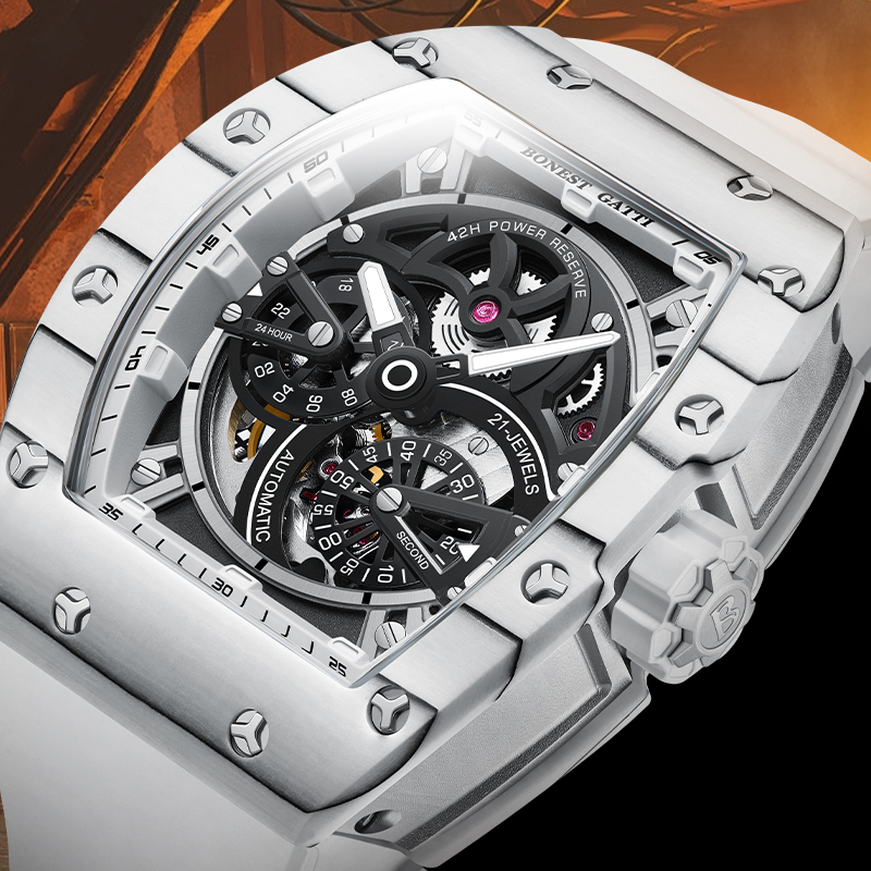 Rubber Strap Diver - Reloj Mecánico para Hombre BONEST GATTI,