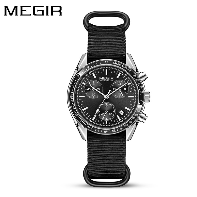 Canvas Strap Watch - Reloj MEGIR 2247 de cuarzo de