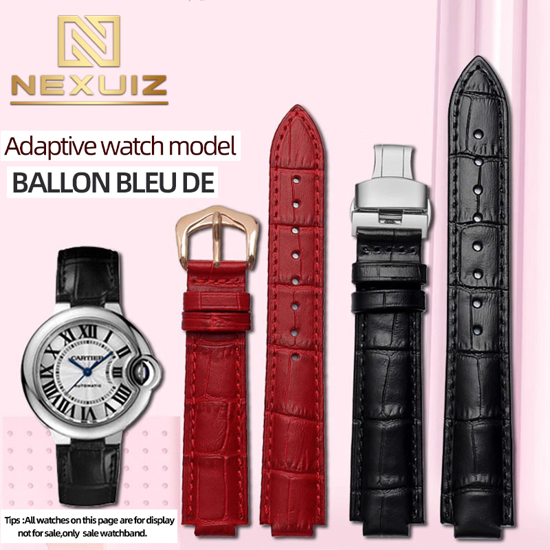 Cartier Watch Ballon Bleu - Correa de reloj de cuero para