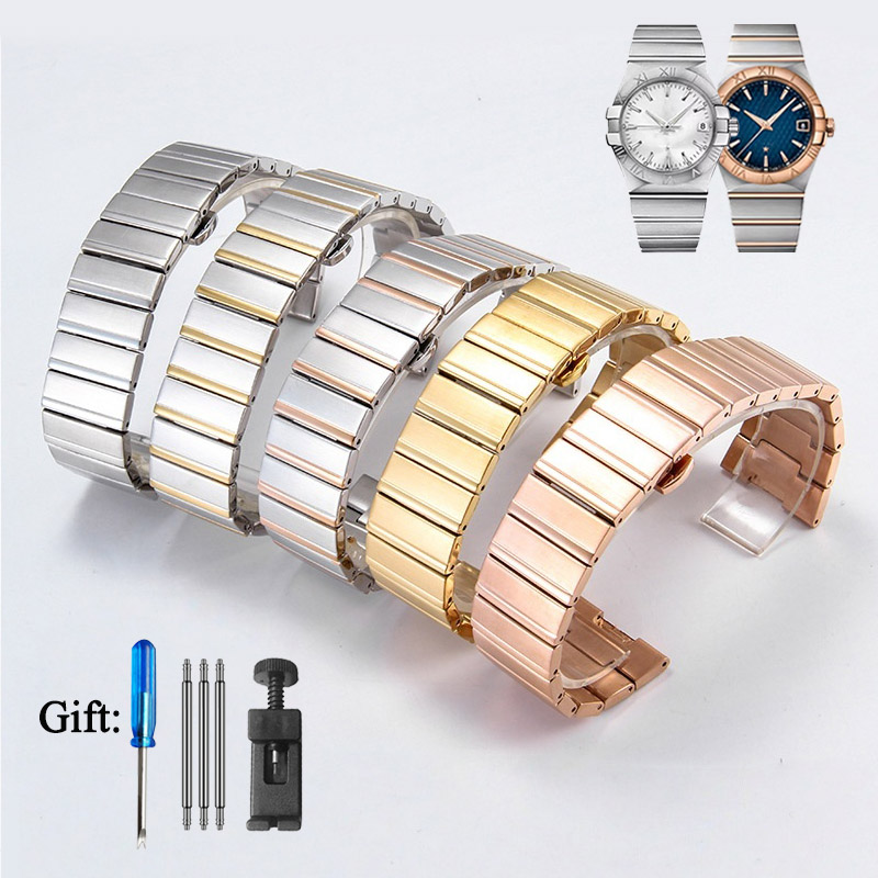 Omega Watch Constellation - Correa de reloj de acero inoxidable