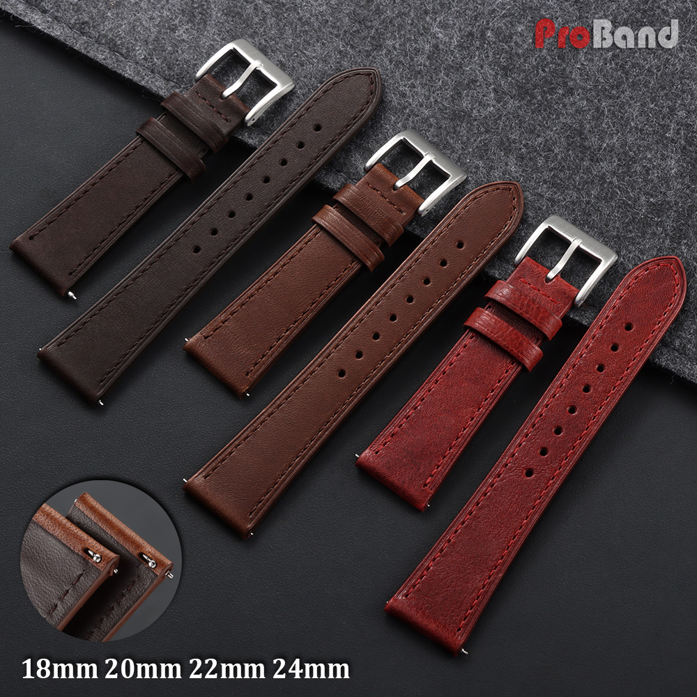 Leather Strap Quick Release - Correa de reloj de cuero vintage