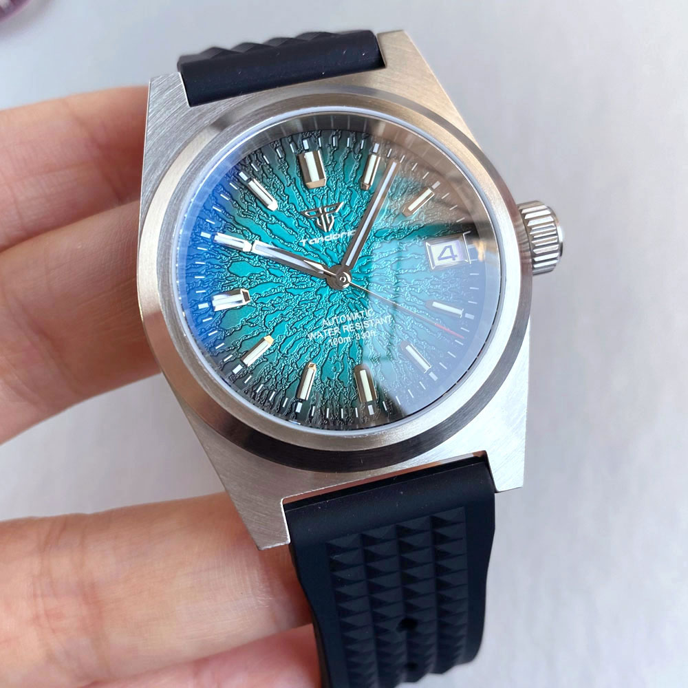 Nuevo Reloj Mecánico de 38mm p - Rubber Strap Diver reseña y precio