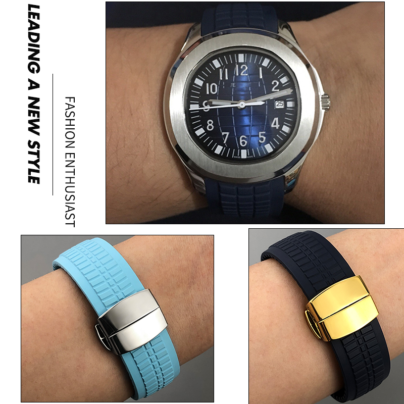Correa de reloj de caucho fluo - Patek Philippe Watch Aquanaut reseña y precio