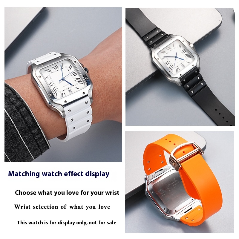 Correa de reloj de caucho FKM  - Cartier Watch Santos reseña y precio