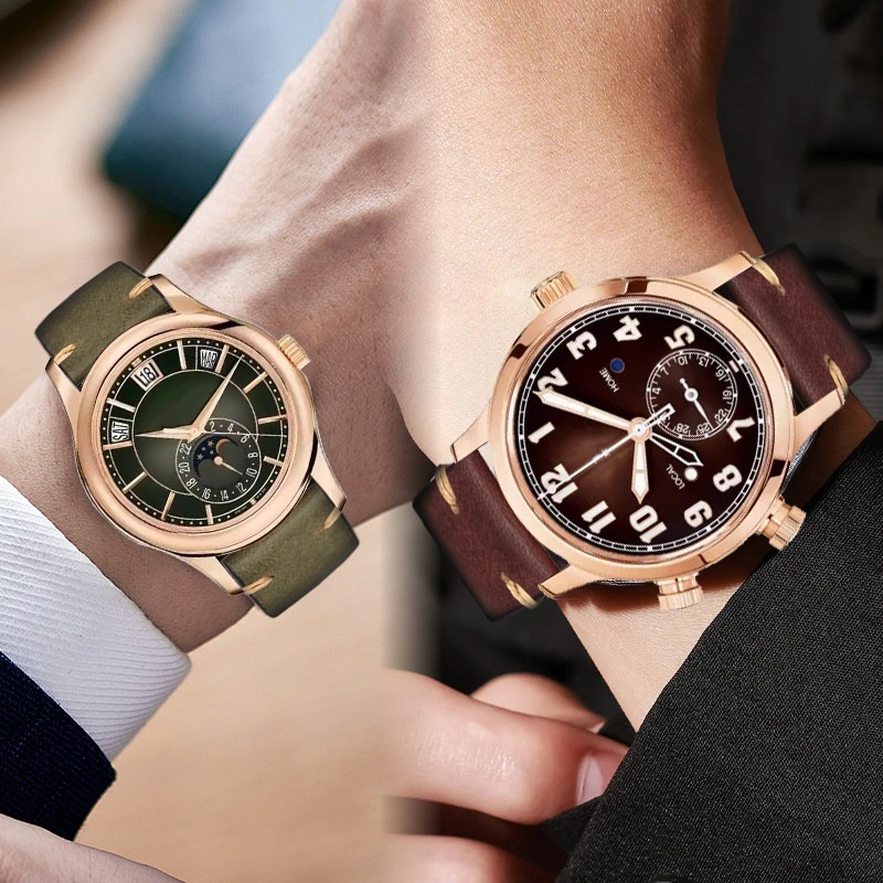 Correa de reloj de cuero genui - Patek Philippe Watch Calatrava reseña y precio