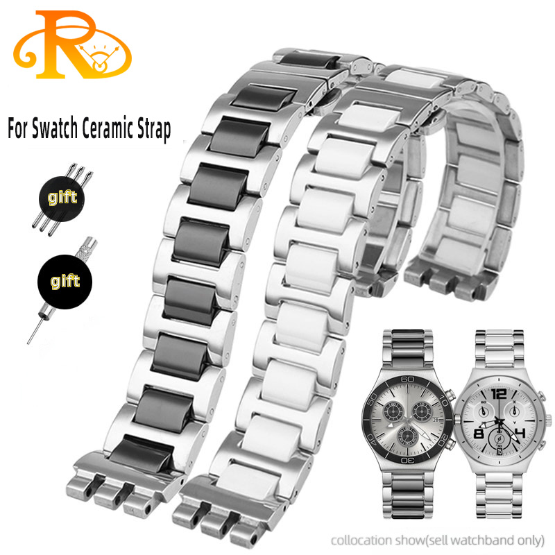 For Swatch Ceramic+ Stainless  - Butterfly Clasp Deployant reseña y precio