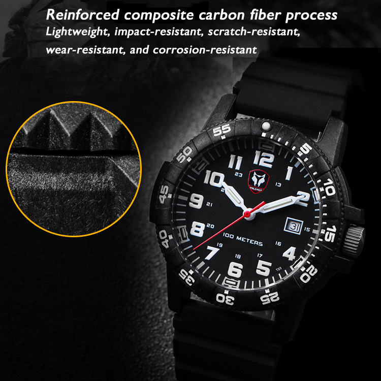 Hnlgnox-relojes de piloto para - Rubber Strap Diver reseña y precio