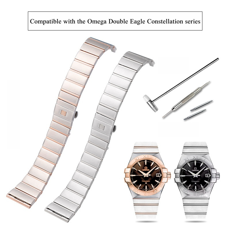 Correa de acero inoxidable par - Omega Watch Constellation reseña y precio
