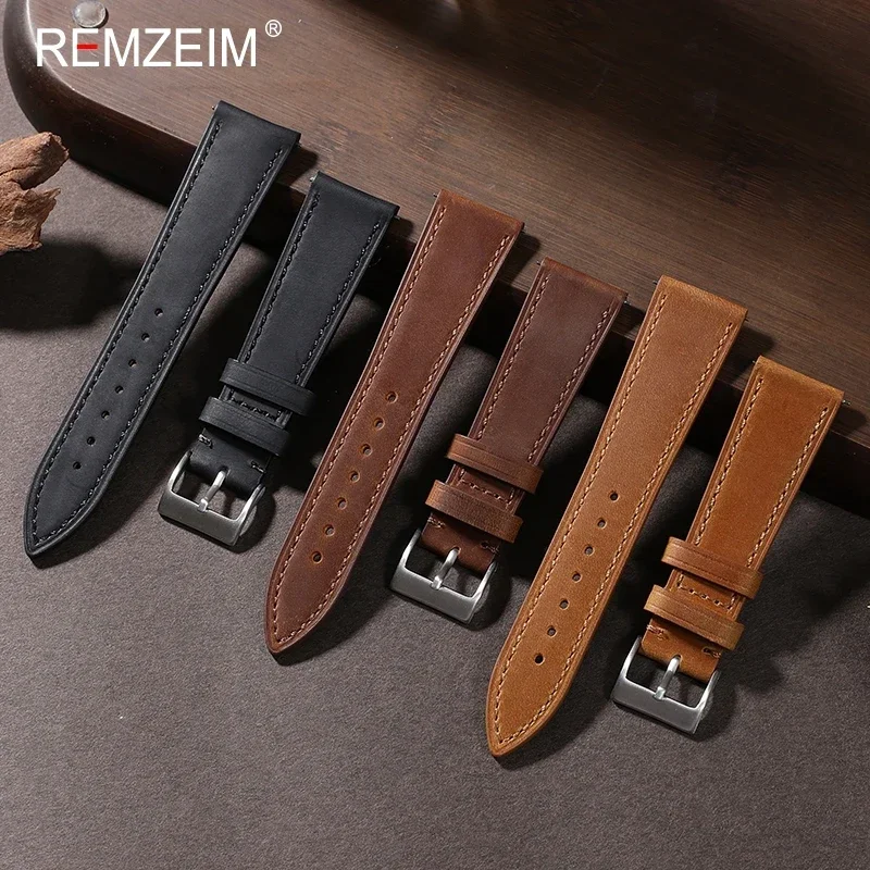 Crazy Horse-Correa de cuero de - Suede Strap Watch reseña y precio