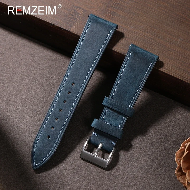 Crazy Horse-Correa de cuero de - Suede Strap Watch reseña y precio