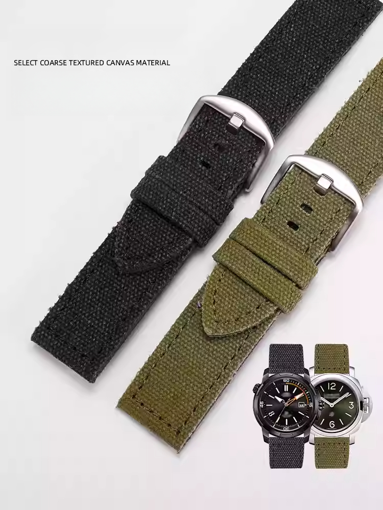 Correa de reloj de lona y cuer - Canvas Strap Watch reseña y precio