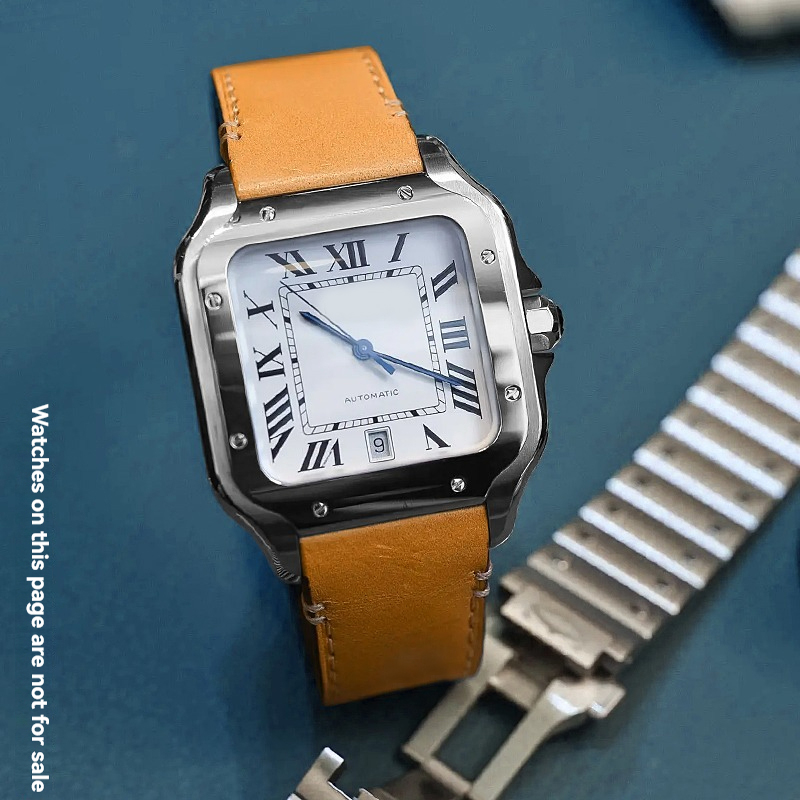 Correa de reloj de cuero de 19 - Cartier Watch Santos reseña y precio