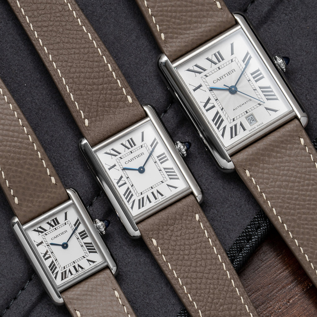 Correa de reloj de cuero Epsom - Cartier Watch Tank reseña y precio